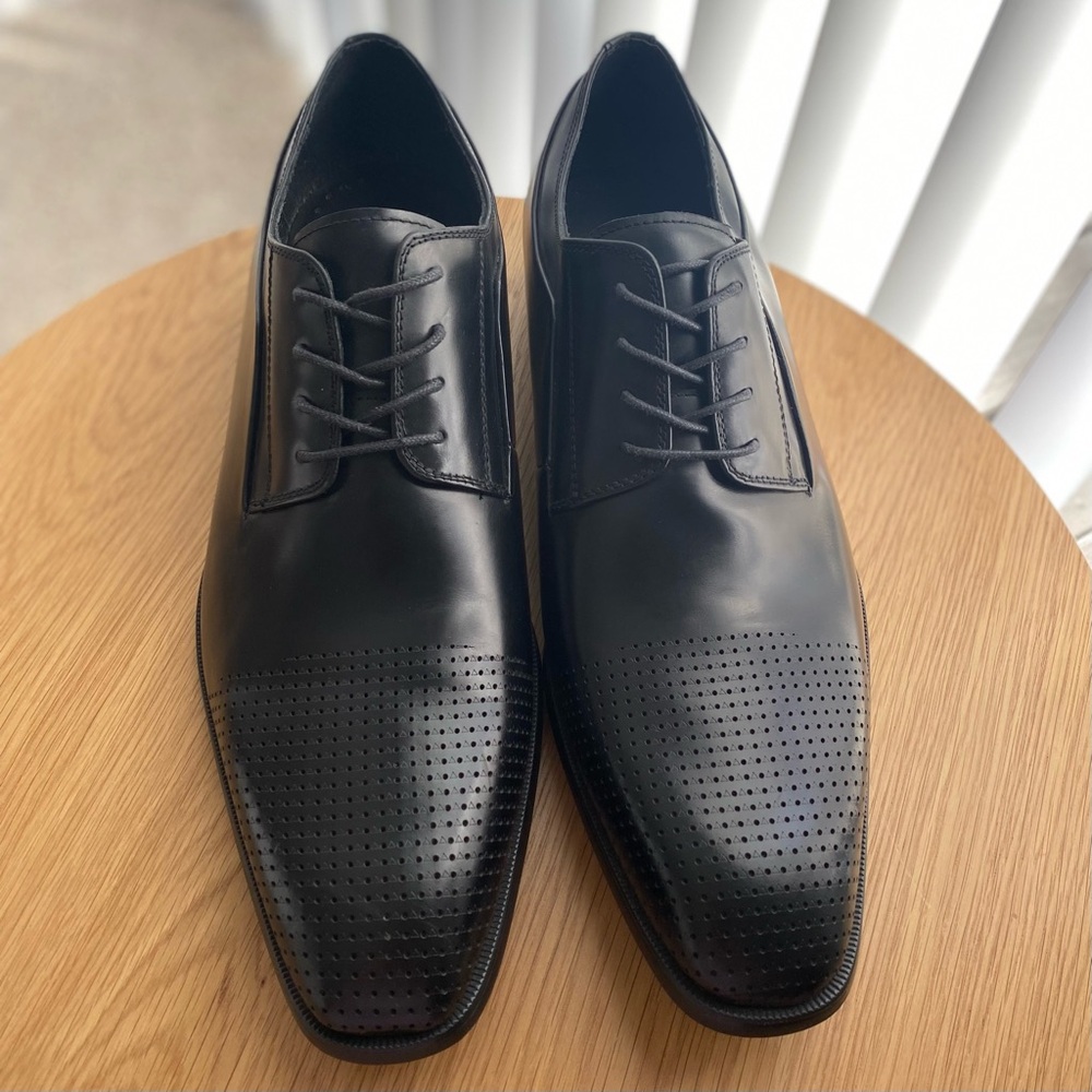 KENNETH COLE New York Oxfords Men's Black Leather - Size 12